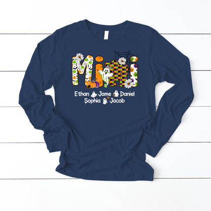 Halloween Mimi Custom Grandma And Grandkids Spooky Shirt