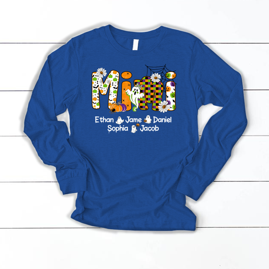 Halloween Mimi Custom Grandma And Grandkids Spooky Shirt