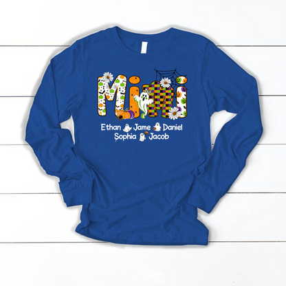 Halloween Mimi Custom Grandma And Grandkids Spooky Shirt