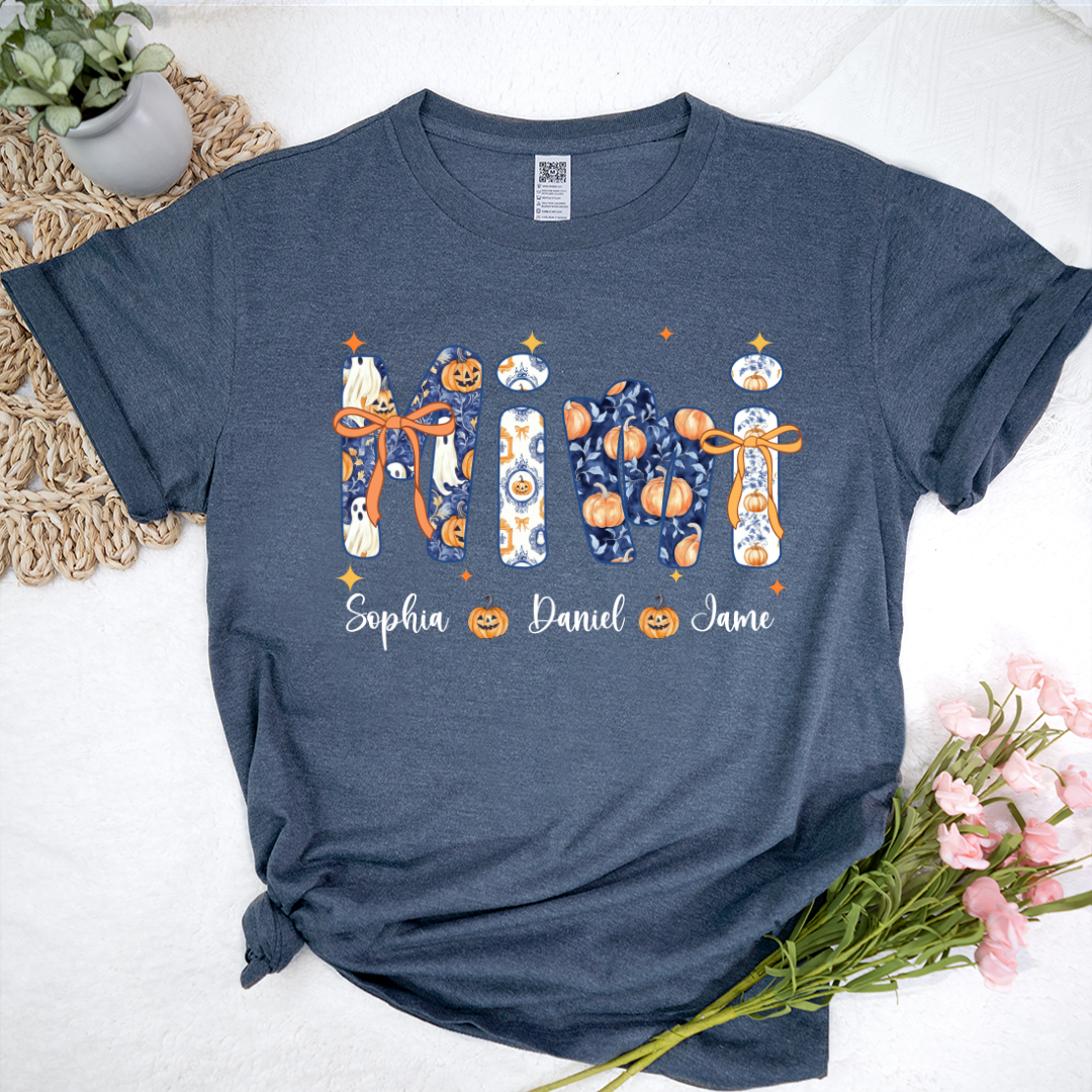 Halloween Mimi Custom Grandma and Grankids Autumn Vibes Shirt