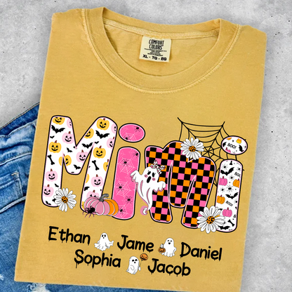 Halloween Mimi Pumpkins Boo Custom Grandma And Grandkids  Shirt