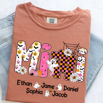 Halloween Mimi Pumpkins Boo Custom Grandma And Grandkids  Shirt