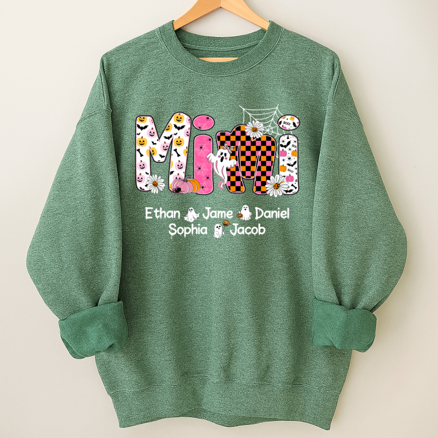 Halloween Mimi Pumpkins Boo Custom Grandma And Grandkids  Shirt