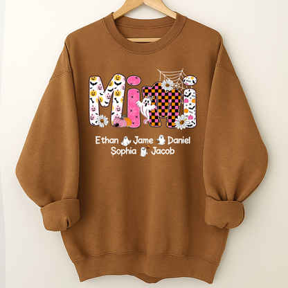 Halloween Mimi Pumpkins Boo Custom Grandma And Grandkids  Shirt