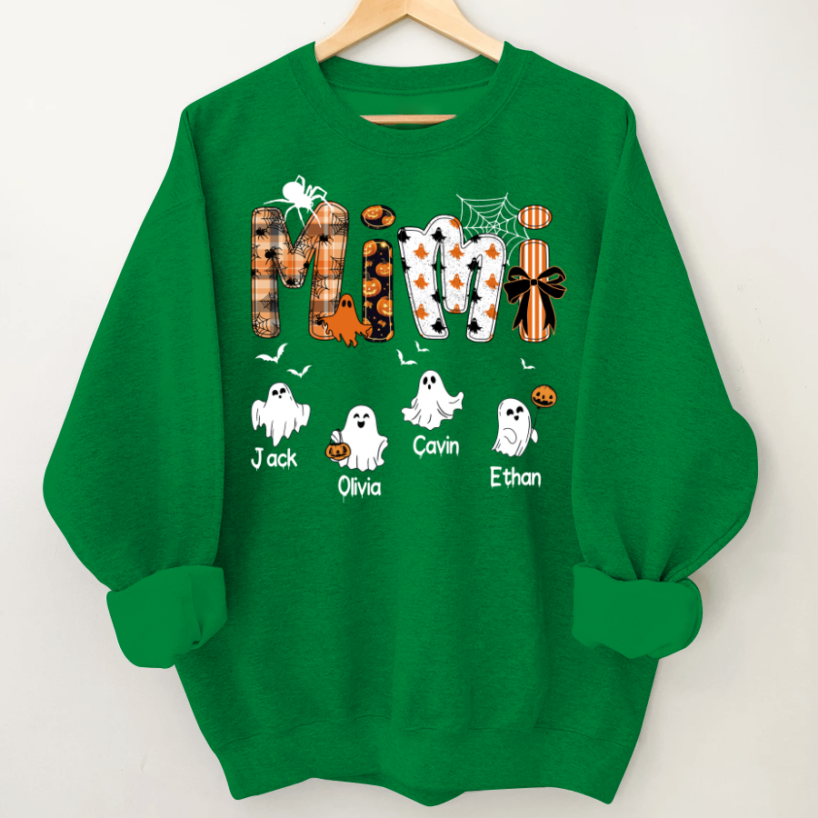 Halloween Mimi Spooky Custom Mimi And Grandkids Shirt