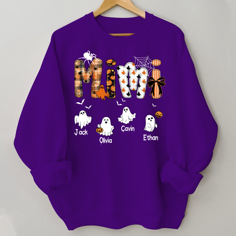 Halloween Mimi Spooky Custom Mimi And Grandkids Shirt