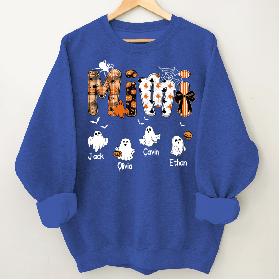Halloween Mimi Spooky Custom Mimi And Grandkids Shirt