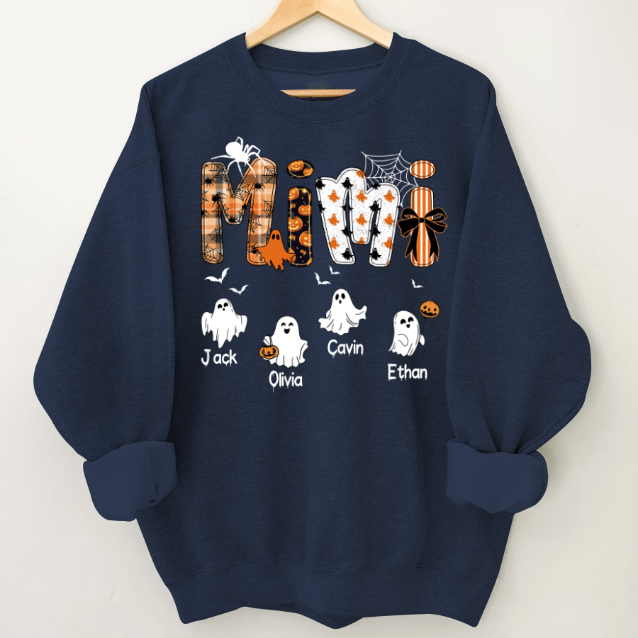 Halloween Mimi Spooky Custom Mimi And Grandkids Shirt