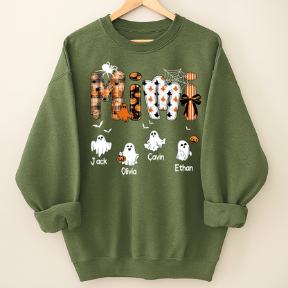 Halloween Mimi Spooky Custom Mimi And Grandkids Shirt