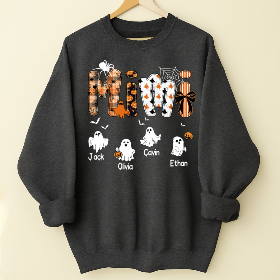 Halloween Mimi Spooky Custom Mimi And Grandkids Shirt
