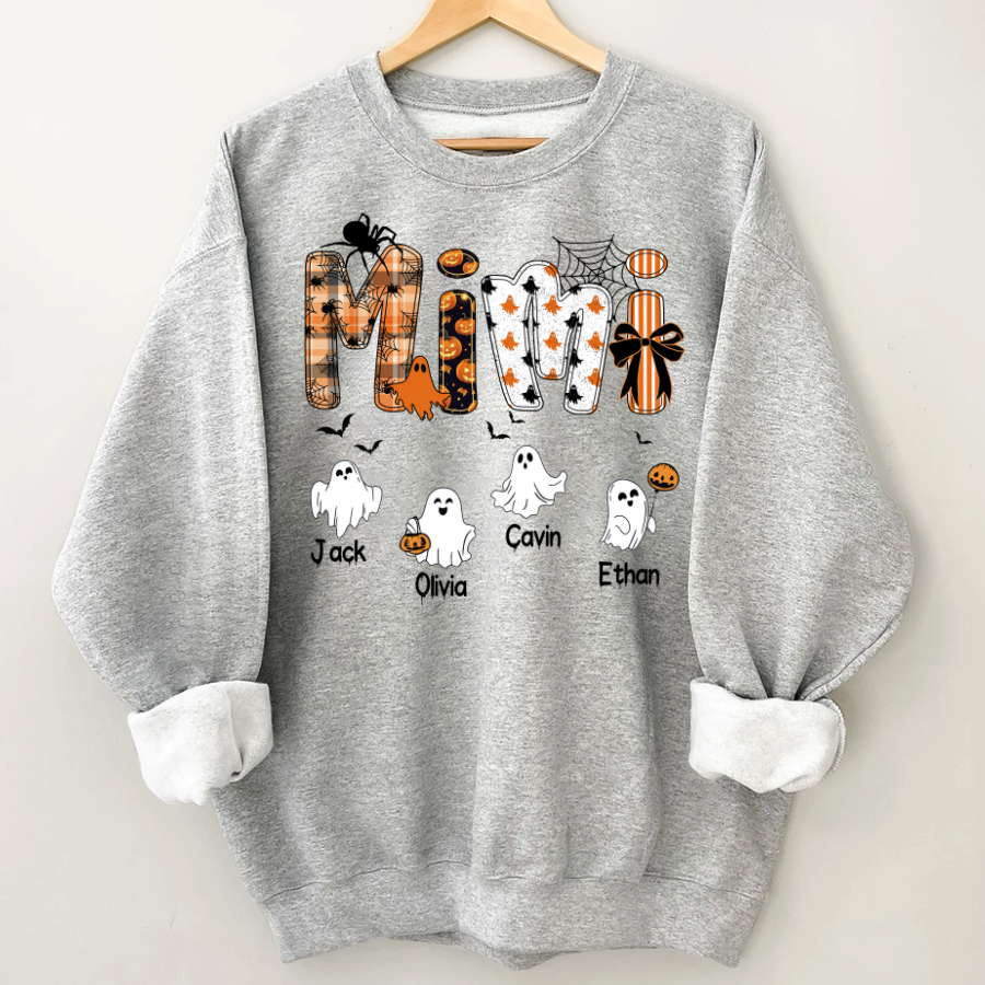 Halloween Mimi Spooky Custom Mimi And Grandkids Shirt