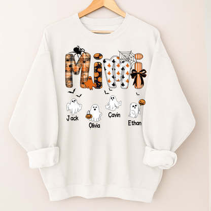 Halloween Mimi Spooky Custom Mimi And Grandkids Shirt