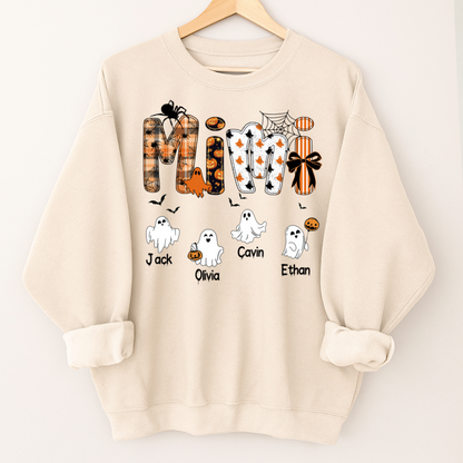 Halloween Mimi Spooky Custom Mimi And Grandkids Shirt