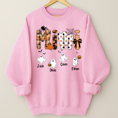 Halloween Mimi Spooky Custom Mimi And Grandkids Shirt