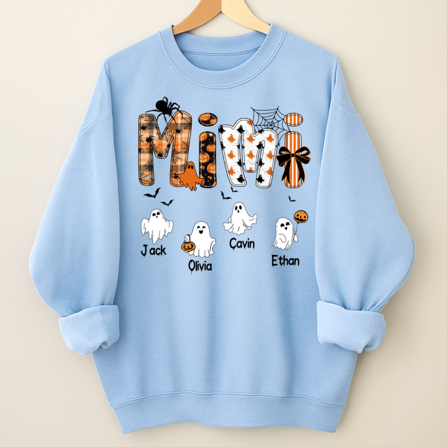Halloween Mimi Spooky Custom Mimi And Grandkids Shirt