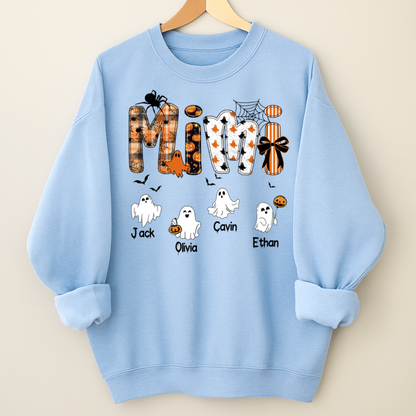 Halloween Mimi Spooky Custom Mimi And Grandkids Shirt