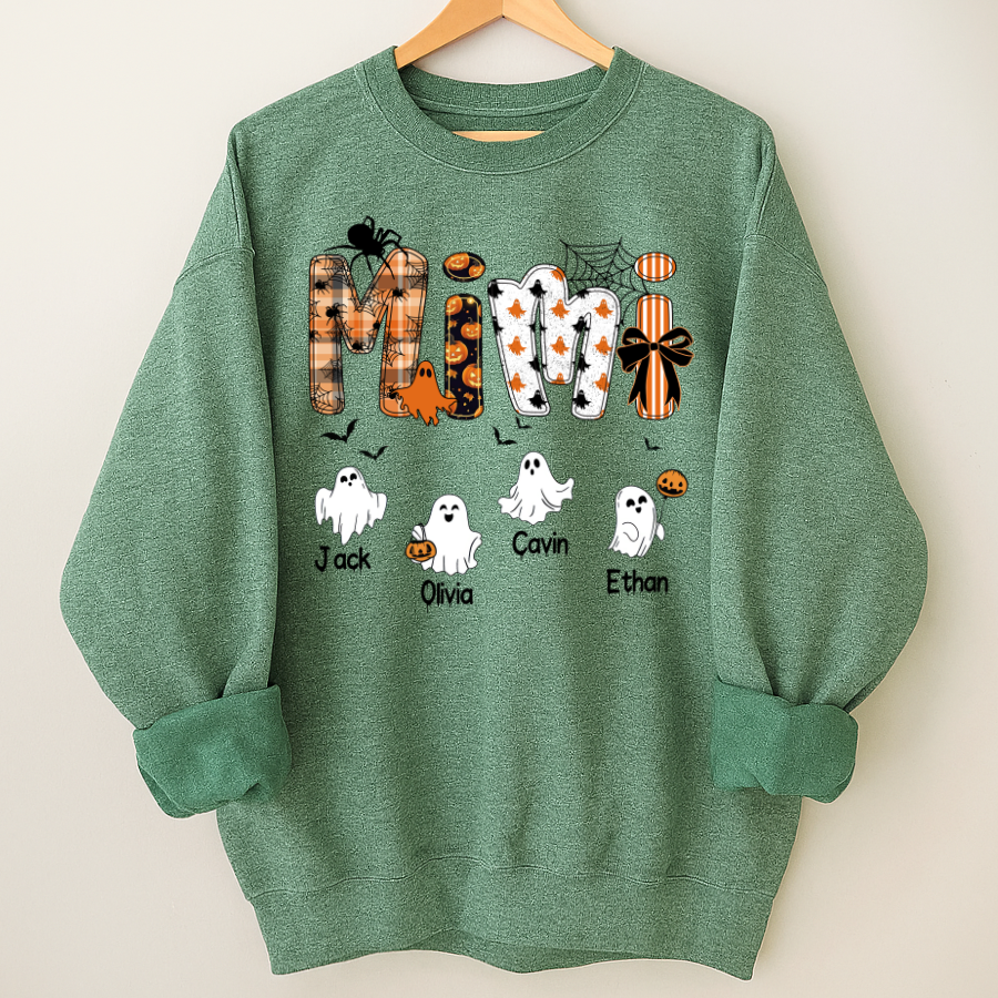 Halloween Mimi Spooky Custom Mimi And Grandkids Shirt