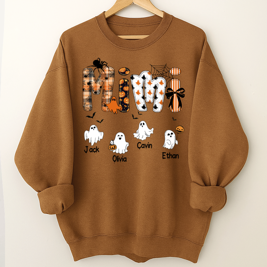 Halloween Mimi Spooky Custom Mimi And Grandkids Shirt
