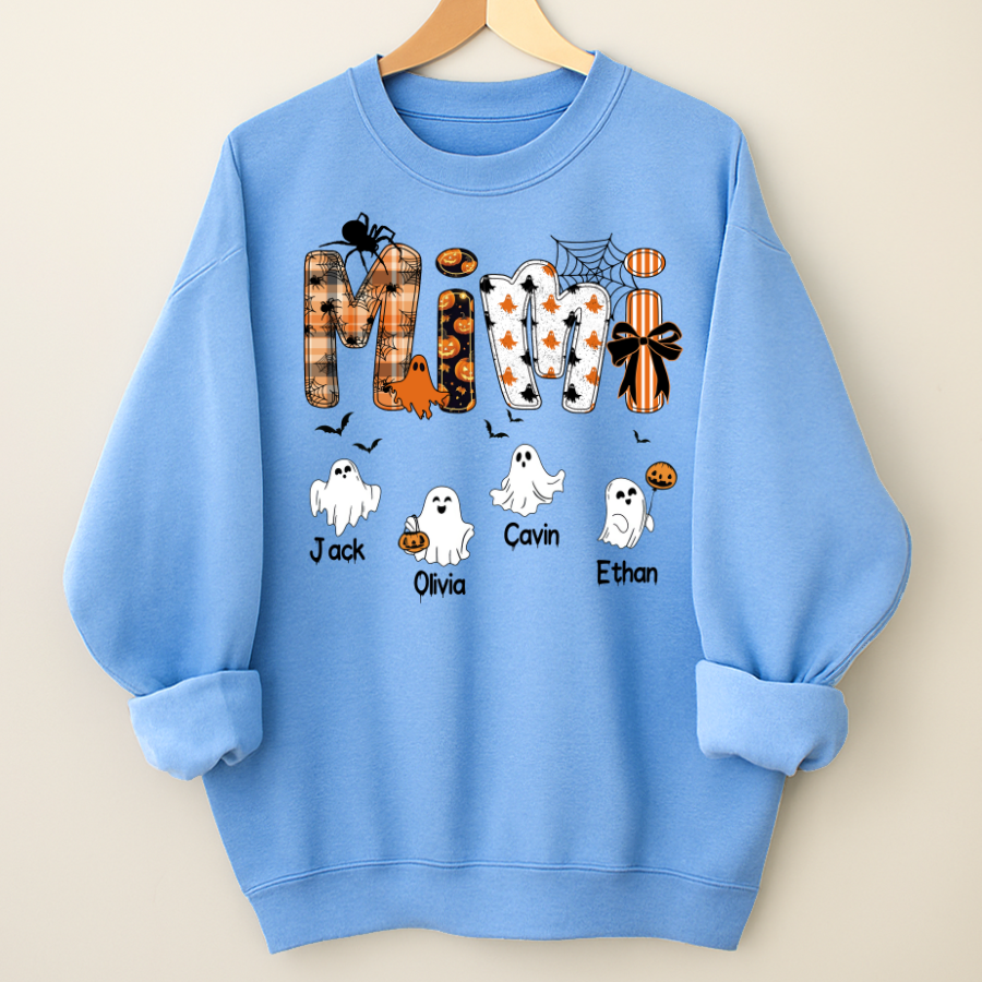 Halloween Mimi Spooky Custom Mimi And Grandkids Shirt