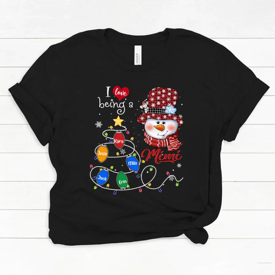I Love Being A Mimi Snowman Christmas 2022 Classic Canvas