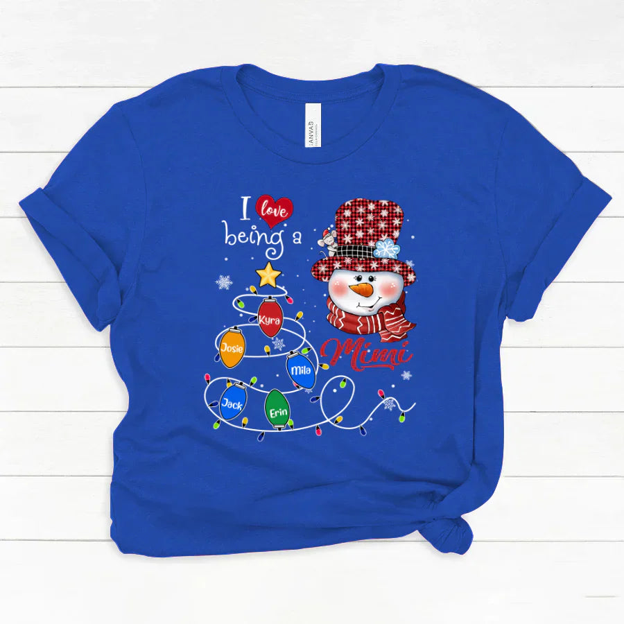 I Love Being A Mimi Snowman Christmas 2022 Classic Canvas
