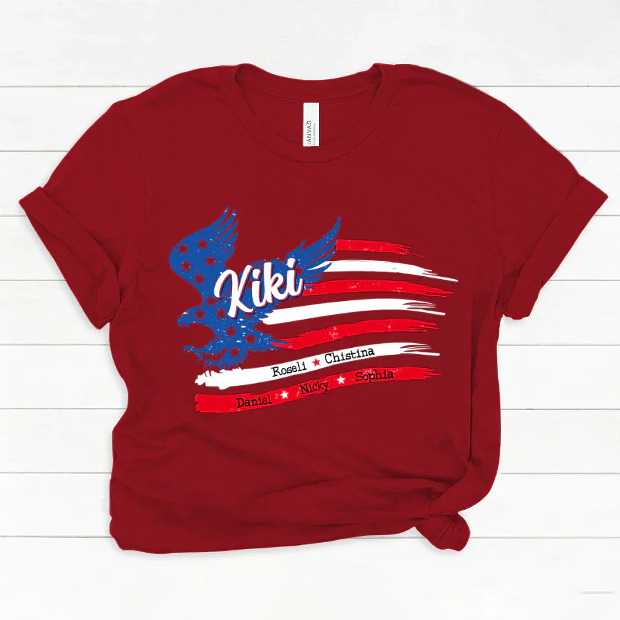 Kiki With Grandkids Names 4th Of July CTL94 Classic Canvas