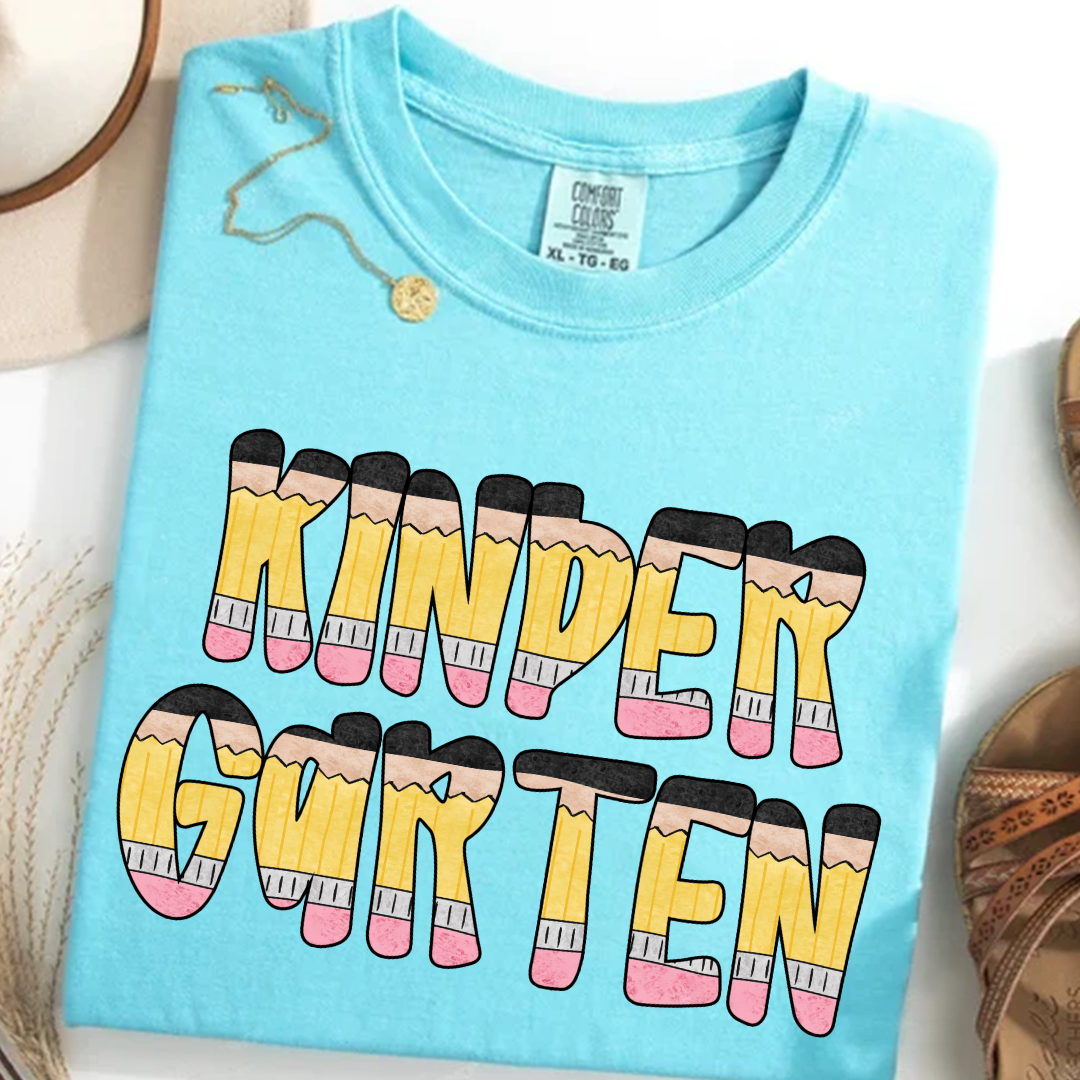 Teacher Grade Level – Fun Pencil Letter Tee for Back to School