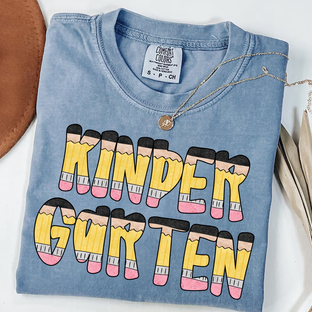 Teacher Grade Level – Fun Pencil Letter Tee for Back to School