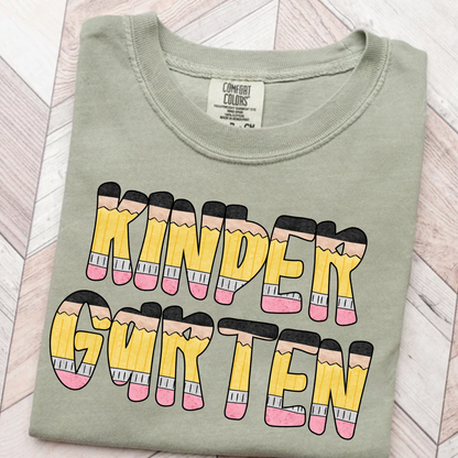 Teacher Grade Level – Fun Pencil Letter Tee for Back to School