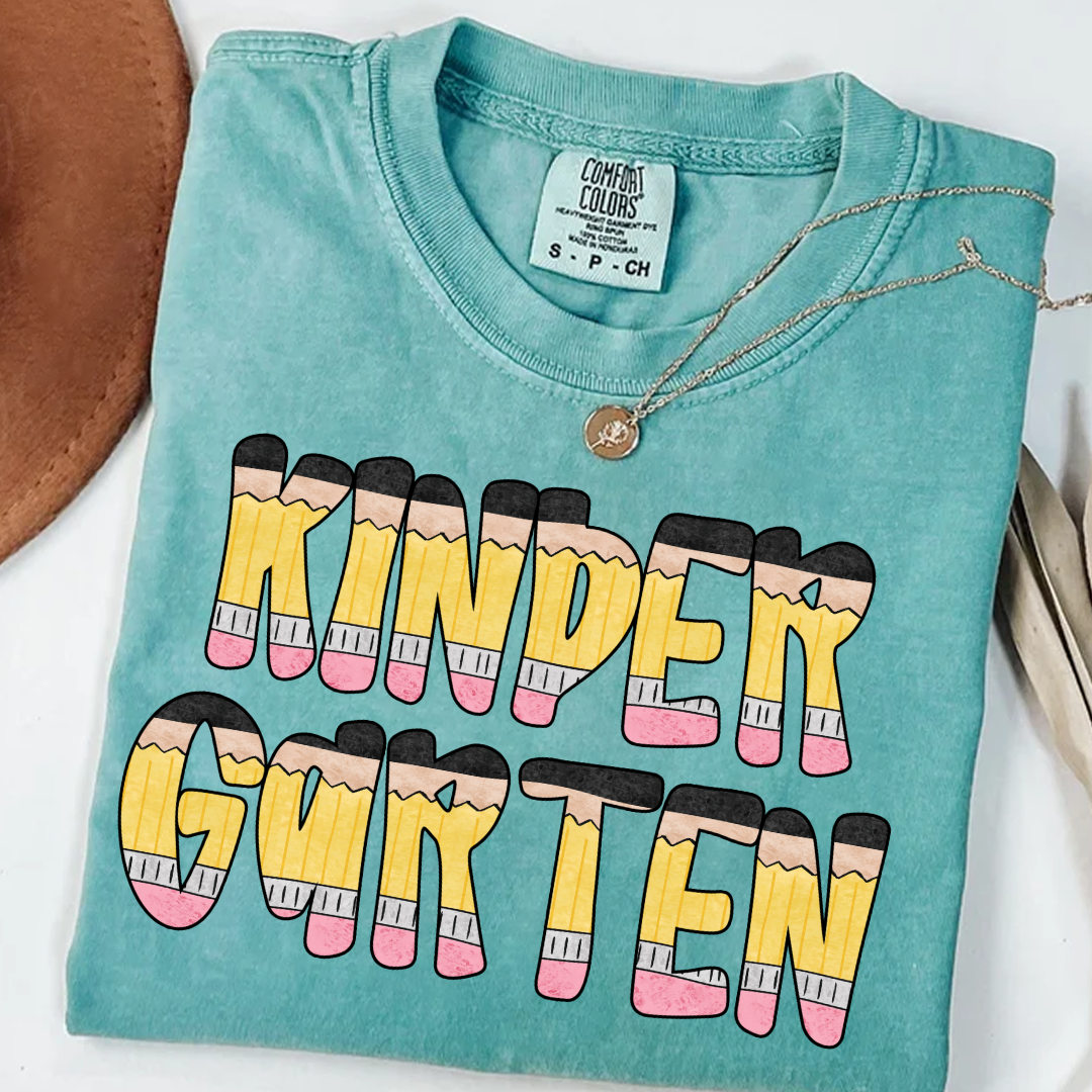 Teacher Grade Level – Fun Pencil Letter Tee for Back to School