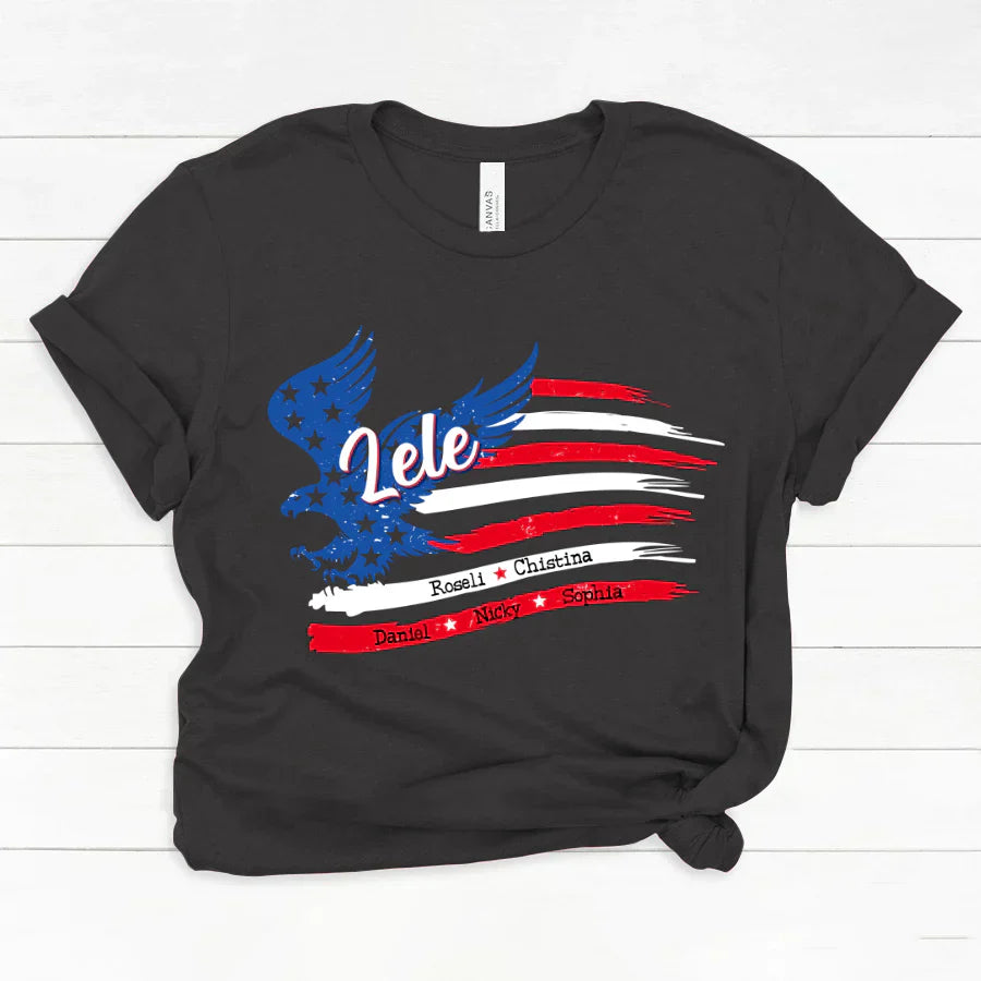 Lele With Grandkids Names 4th Of July CTL94 Classic Canvas