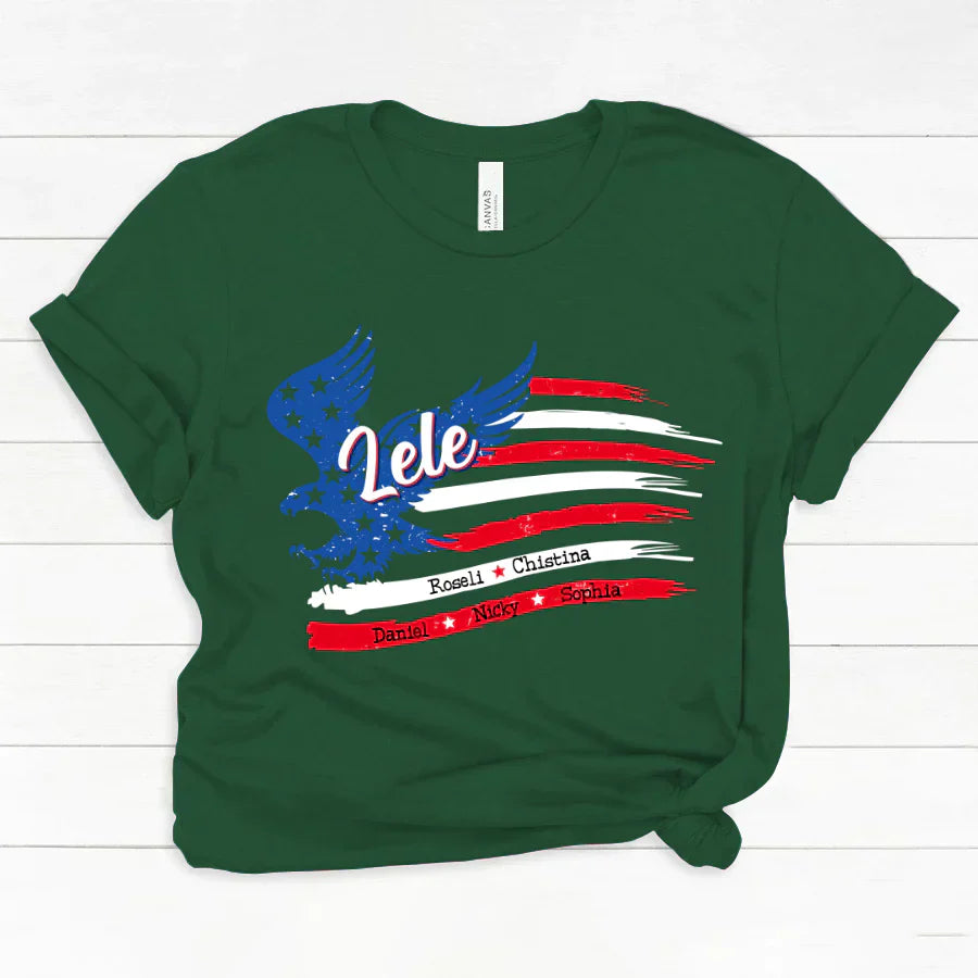 Lele With Grandkids Names 4th Of July CTL94 Classic Canvas