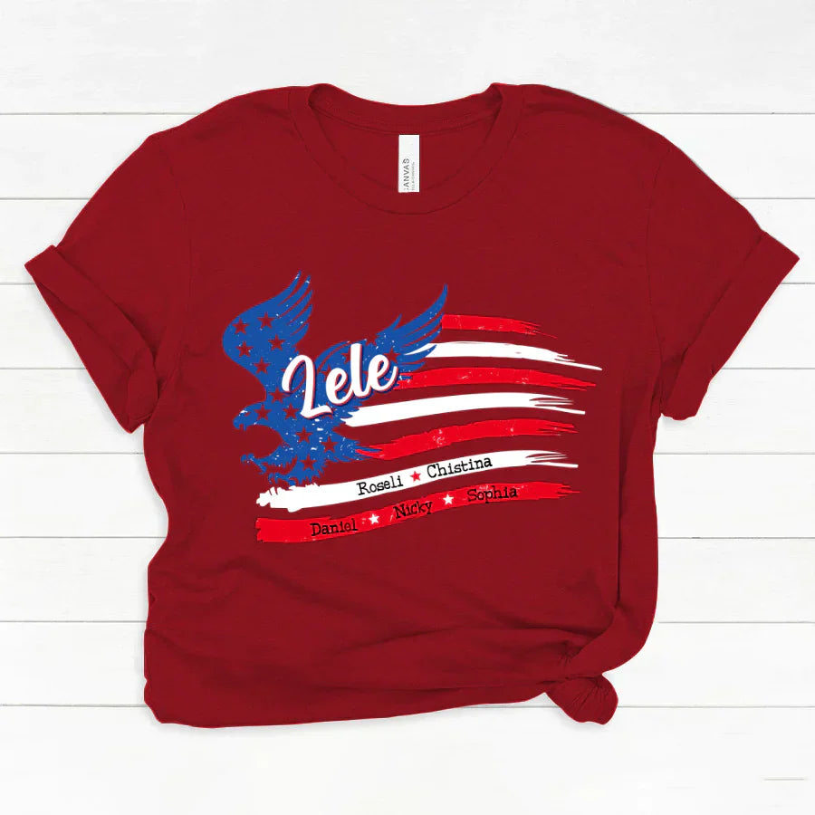 Lele With Grandkids Names 4th Of July CTL94 Classic Canvas