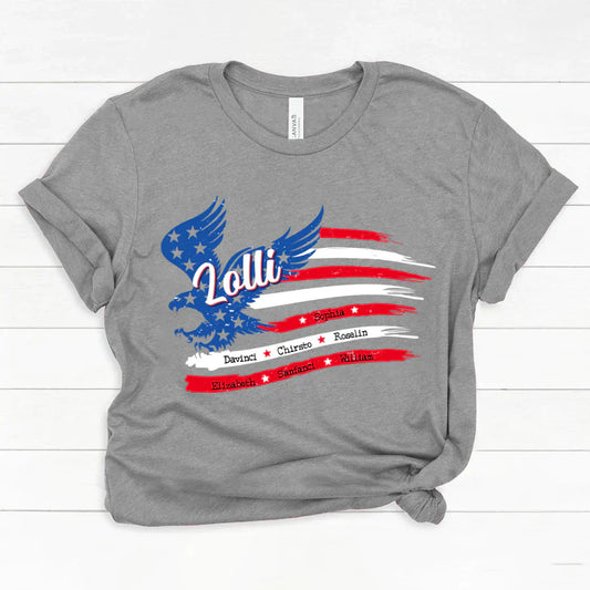 Lolli With Grandkids Names 4th Of July CTL94 Classic Canvas