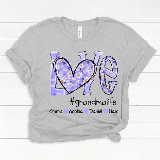Love Daisy Purple Grandma Life With Kids TH Classic Canvas