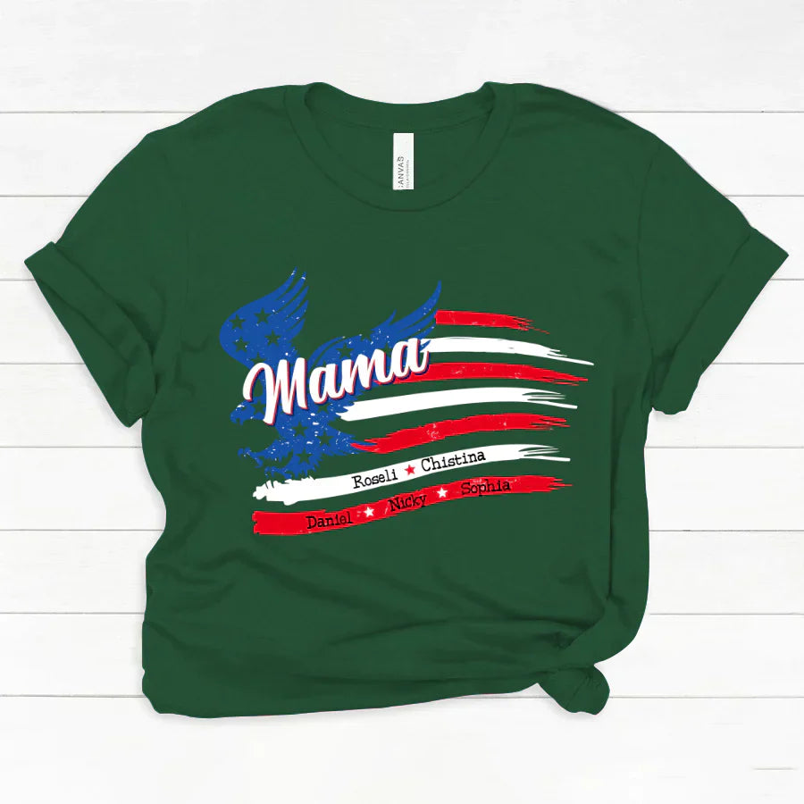 Mama With Grandkids Names 4th Of July CTL94 Classic Canvas