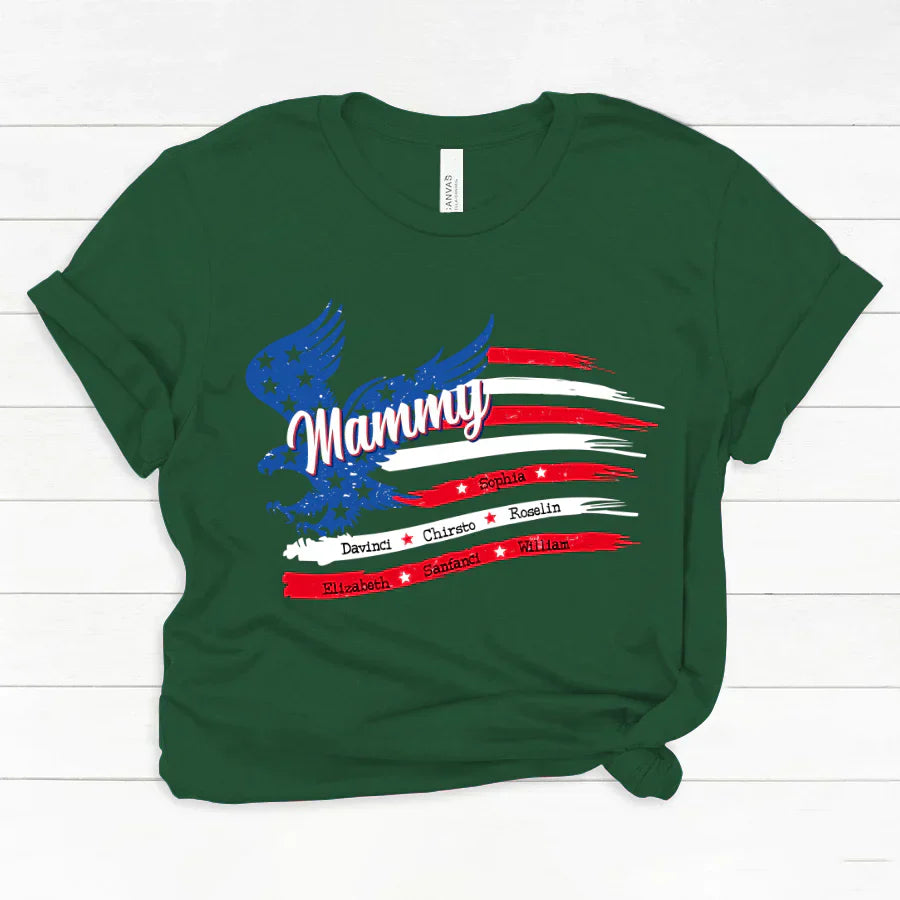 Mammy With Grandkids Names 4th Of July CTL94 Classic Canvas
