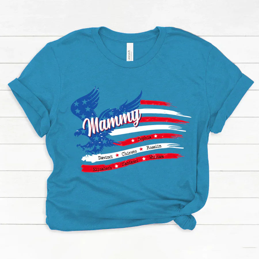 Mammy With Grandkids Names 4th Of July CTL94 Classic Canvas