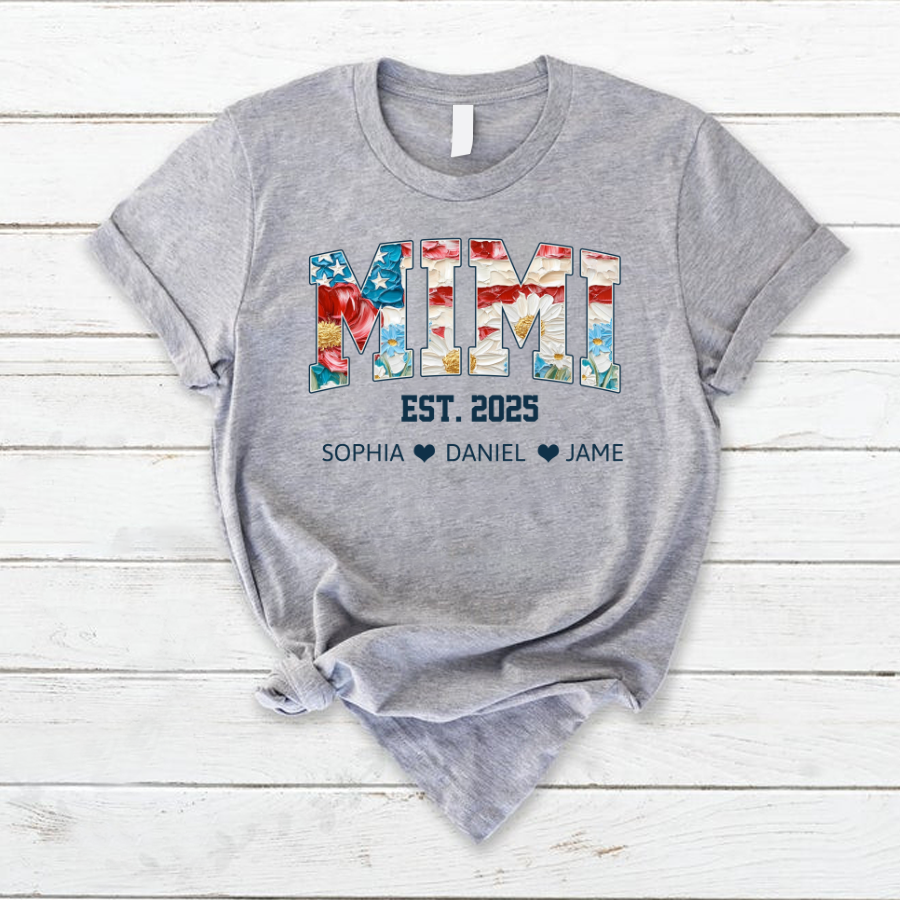Mimi Flower America Flag Patriotic 4TH of July Gift
