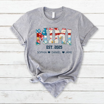 Mimi Flower America Flag Patriotic 4TH of July Gift