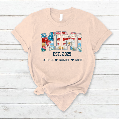 Mimi Flower America Flag Patriotic 4TH of July Gift