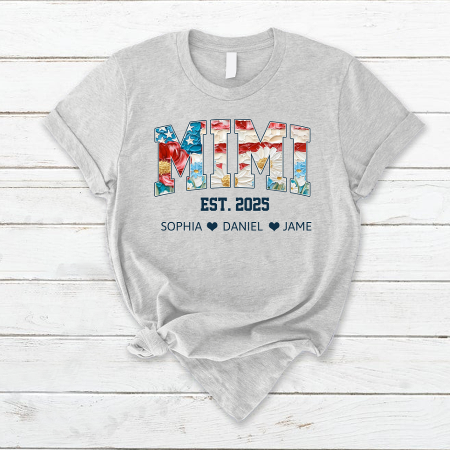 Mimi Flower America Flag Patriotic 4TH of July Gift