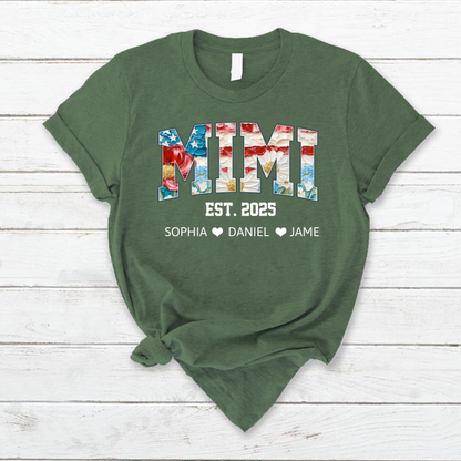 Mimi Flower America Flag Patriotic 4TH of July Gift