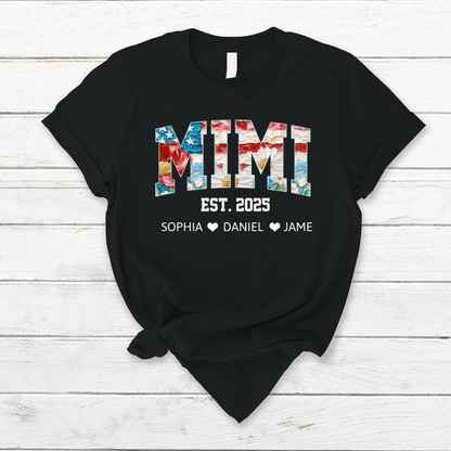 Mimi Flower America Flag Patriotic 4TH of July Gift