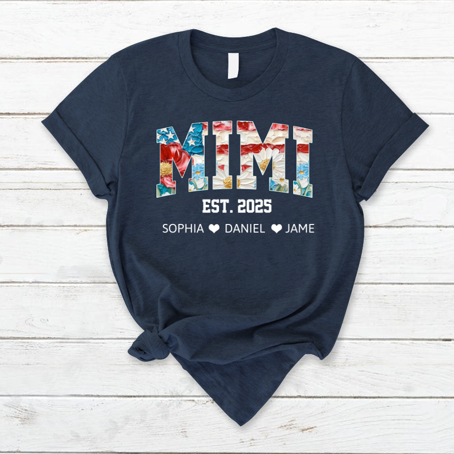 Mimi Flower America Flag Patriotic 4TH of July Gift