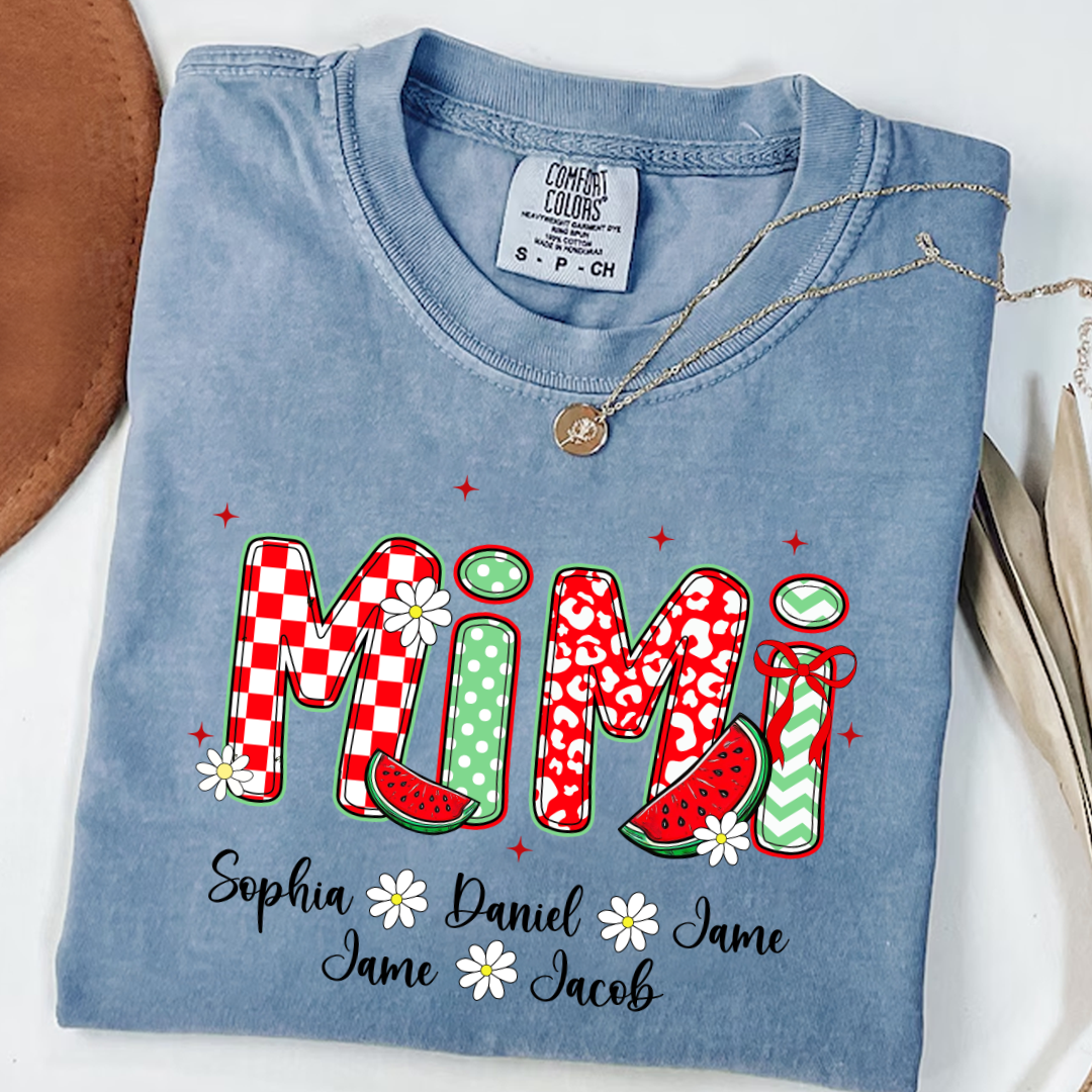 Mimi Watermelon And Grandkids Sweet Summer Time Shirt