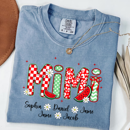 Mimi Watermelon And Grandkids Sweet Summer Time Shirt