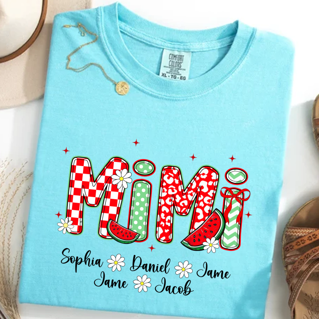 Mimi Watermelon And Grandkids Sweet Summer Time Shirt