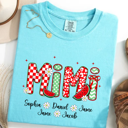 Mimi Watermelon And Grandkids Sweet Summer Time Shirt