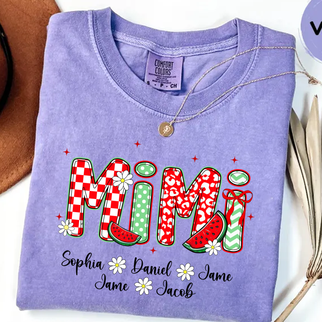 Mimi Watermelon And Grandkids Sweet Summer Time Shirt